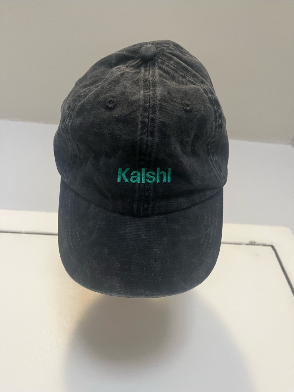 Kalshi Dad Hat - brand new - Black Baseball Cap with Teal Embroidered Logo